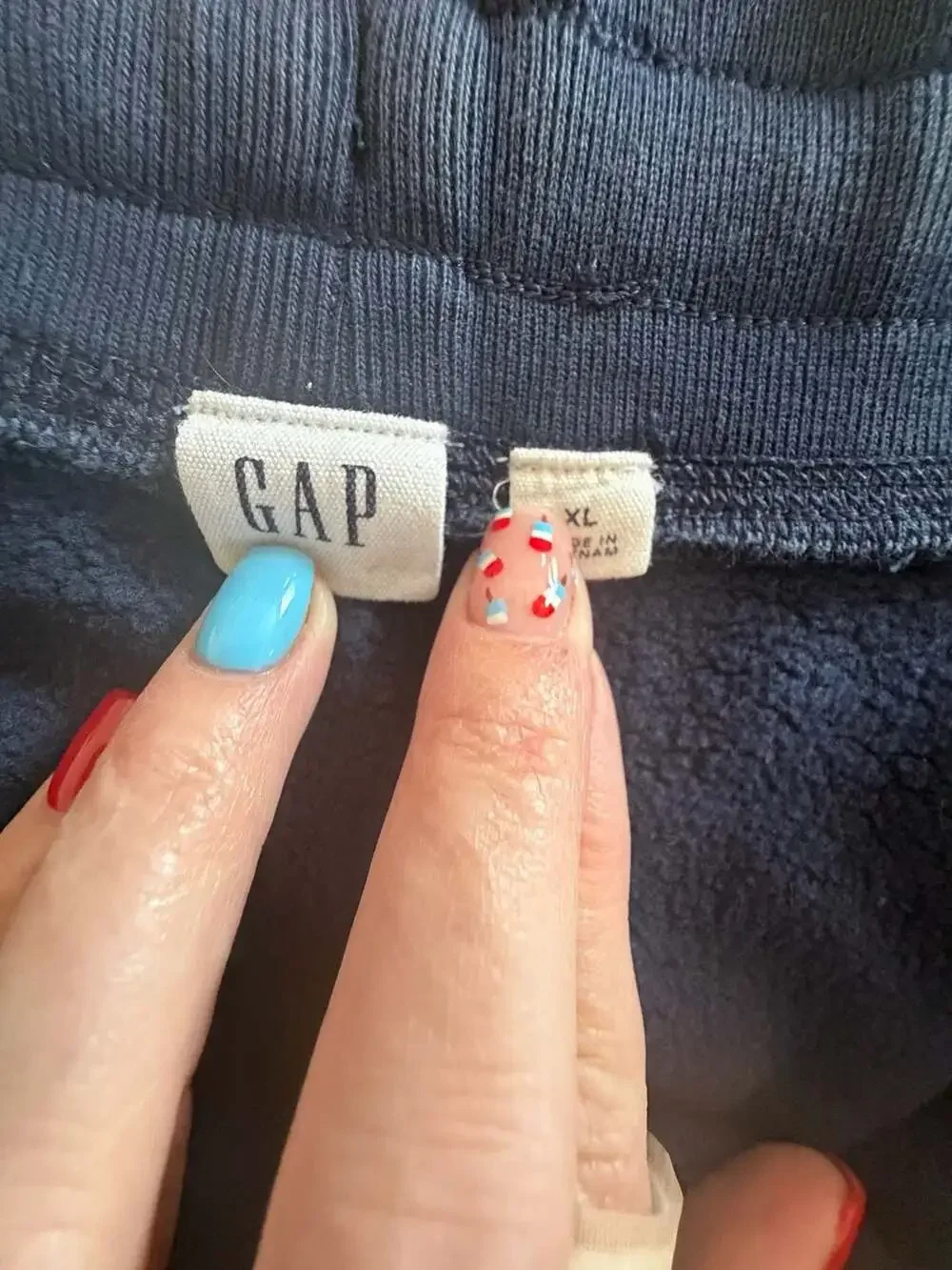 GAP Original Logo Navy Blue Drawstring Sweat Shorts